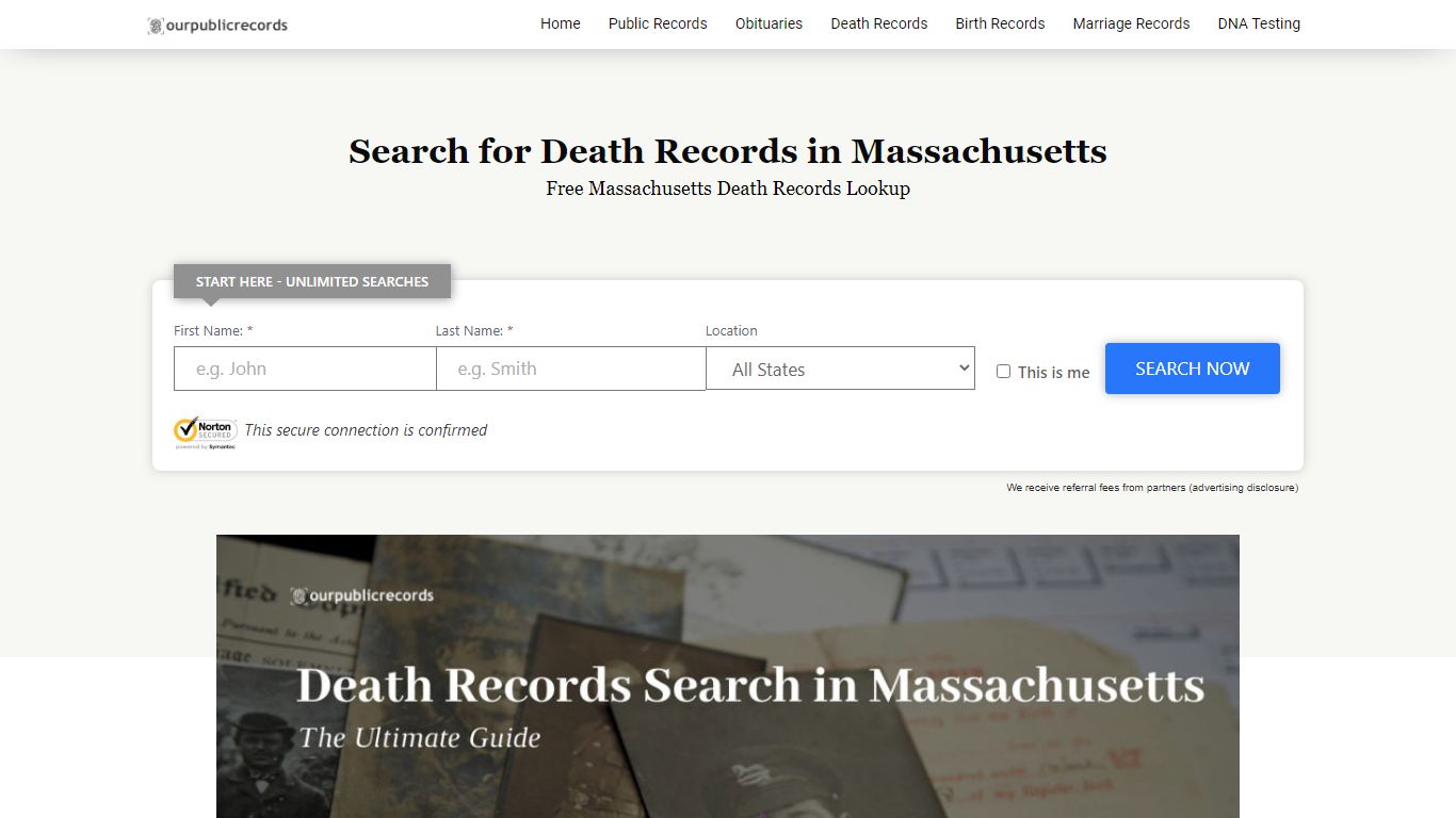 Search for Death Records in Massachusetts - Public Records Search